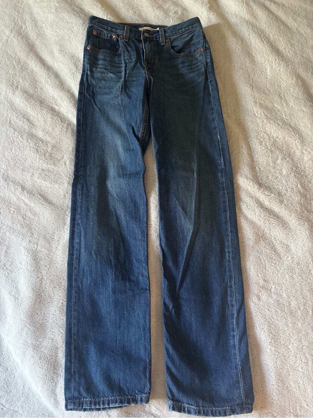 Levi’s low loose dark wash jeans